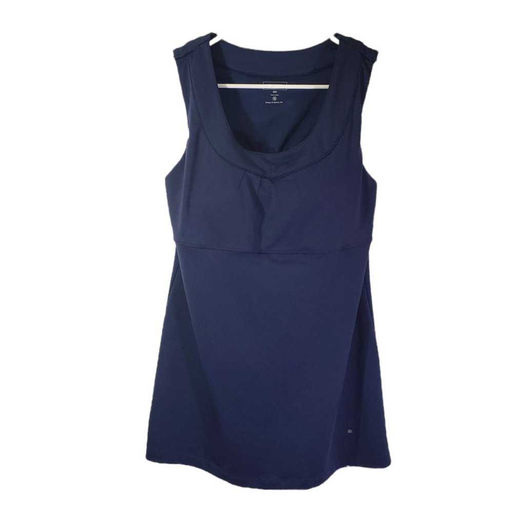 Athleta Size 38D Navy Blue Stretchy Athletic Built-in Bra Sleeveless Tank Top